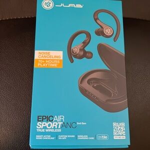JLab Epic Air Sport ANC True Wireless Headphones - Black